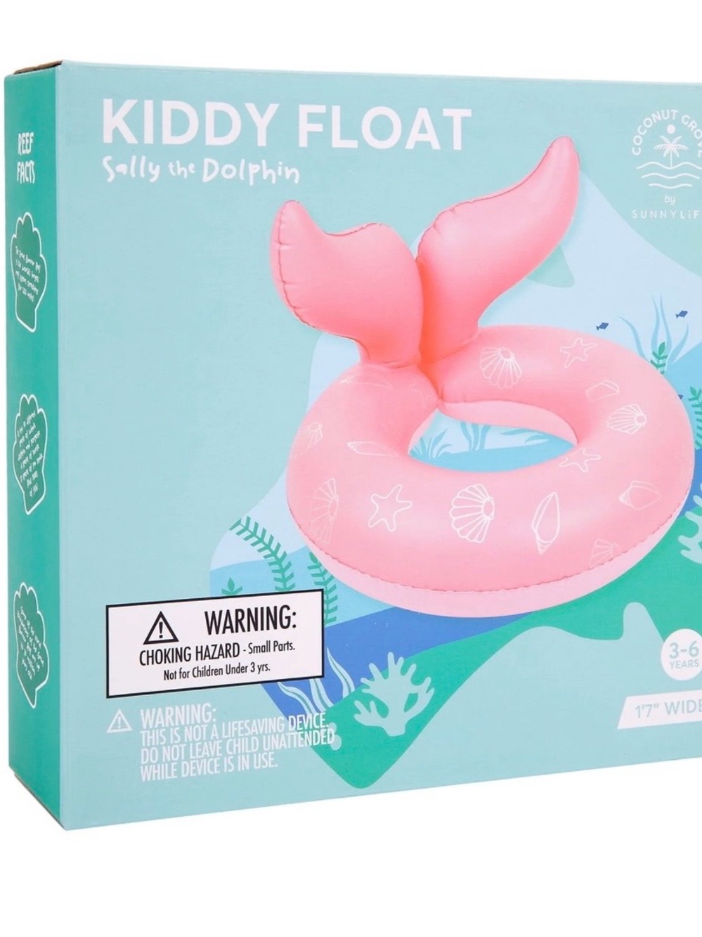 NEW Coconut Grove Pink DOLPHIN Kiddy Pool Float